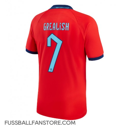 England Jack Grealish #7 Replik Auswärtstrikot WM 2022 Kurzarm